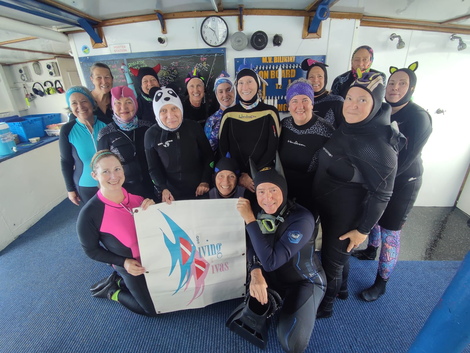 Diving Divas on the Dive Deck