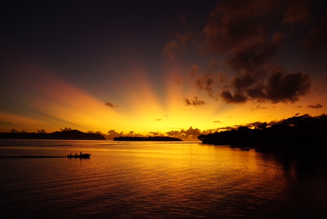 Sunset in the Solomon Islands