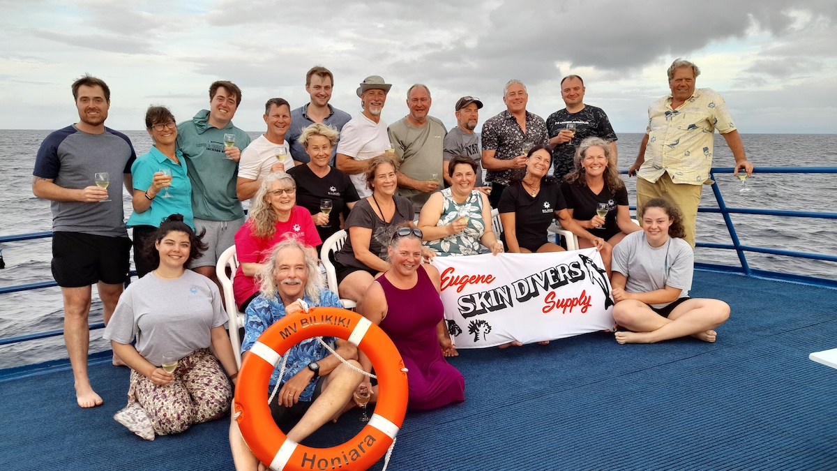 Divers onboard the Bilikiki in the Solomon Islands