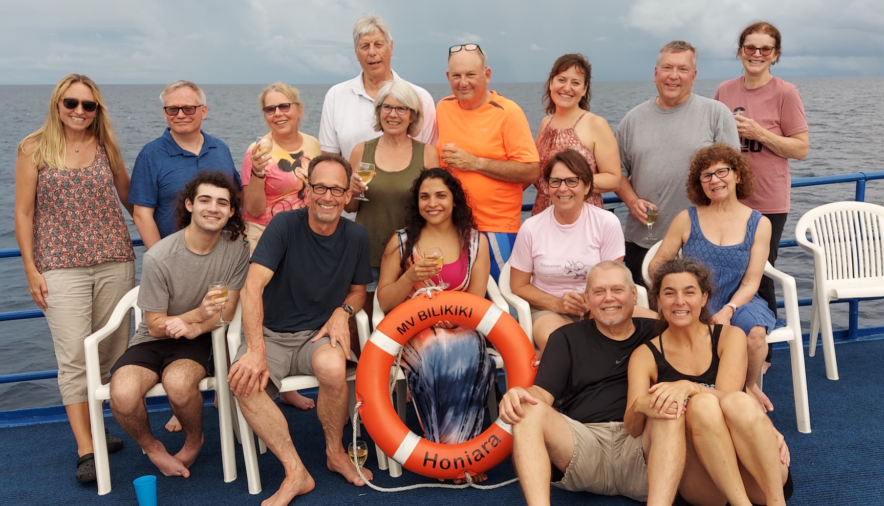 Harald Batch group onboard the Bilikiki