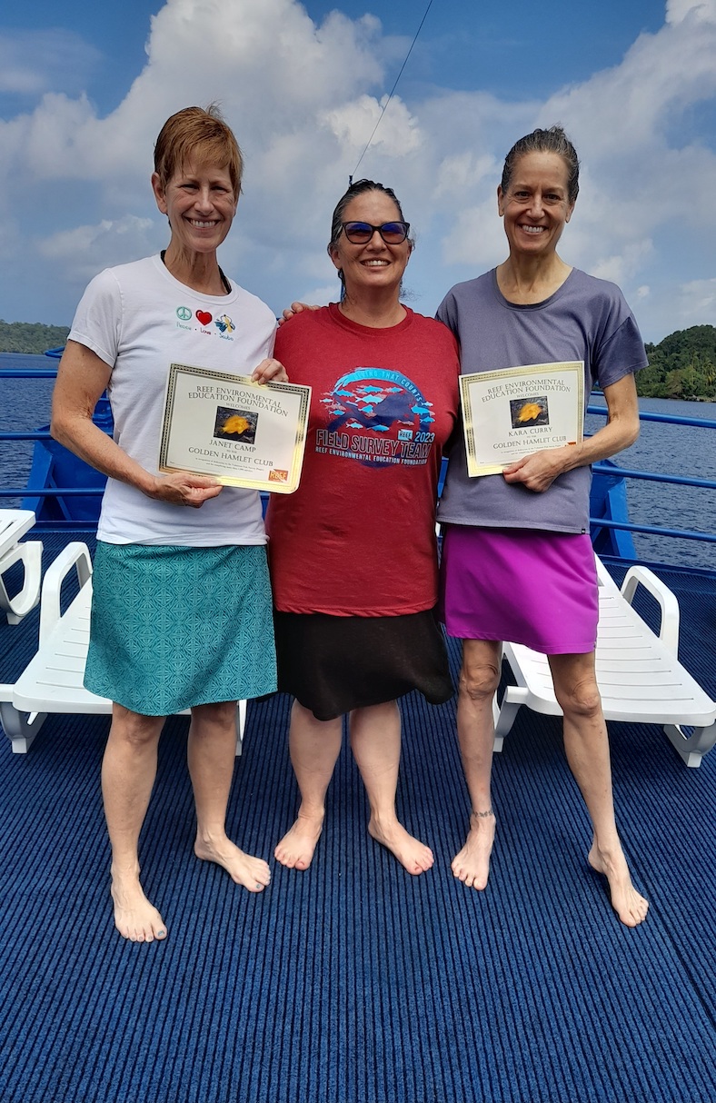 REEF members getting their awards in the Solomon Islands