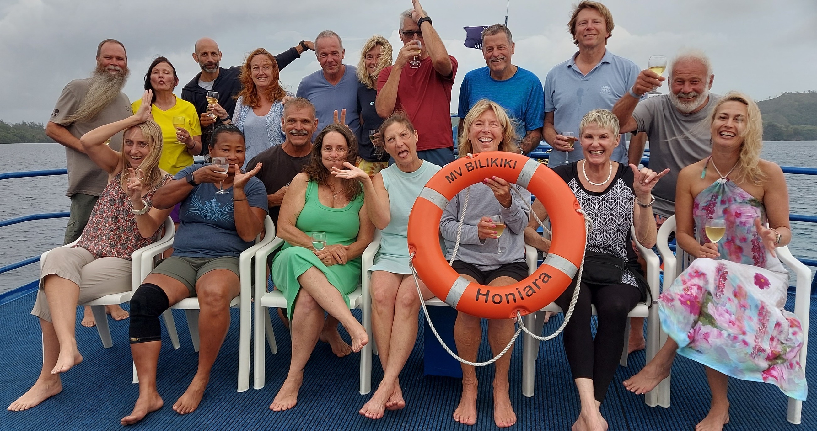 Group Photo on the Bilikiki in the Solomon Islands